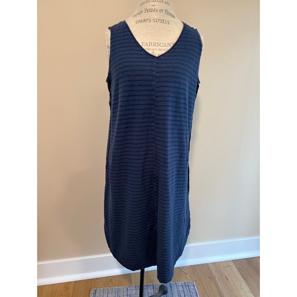 Cut loose Women's Cotton/Linen Blue Tank Dress‎ Size L